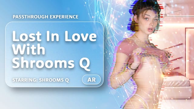 Shrooms Q performs a POV blowjob in VR passthrough with fisheye lens and 60fps playback for immersive adult viewing.